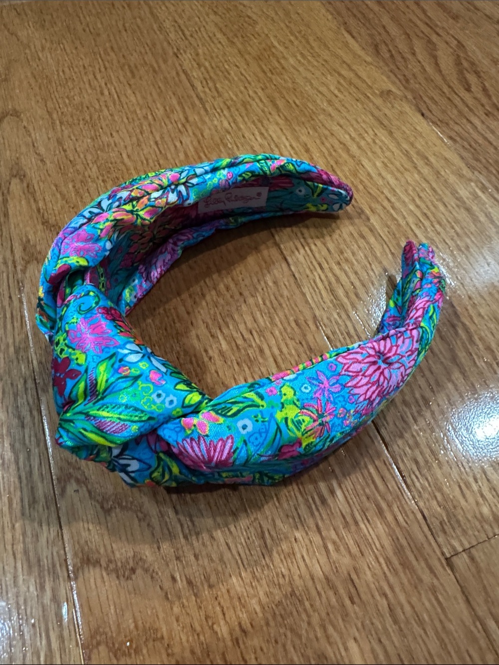 Lilly Pulitzer Floral Knotted Headband in Teal and Pink - Women's Accessory